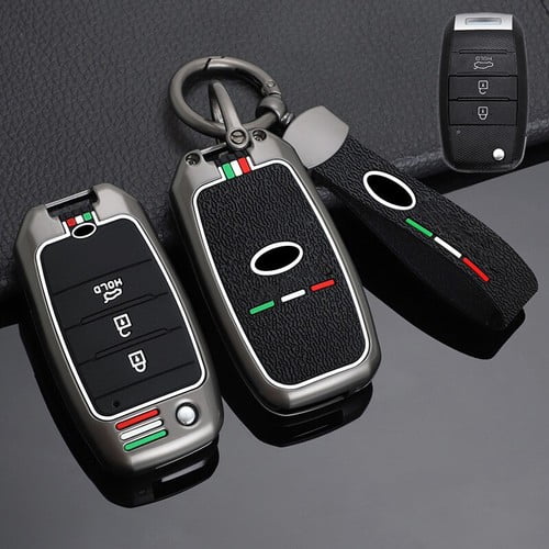 Car Key Fob Cover Case Protector Zinc Alloy Silicone Car Key Case Cover For Kia Ceed Sportage Sorento Niro K3 Rio