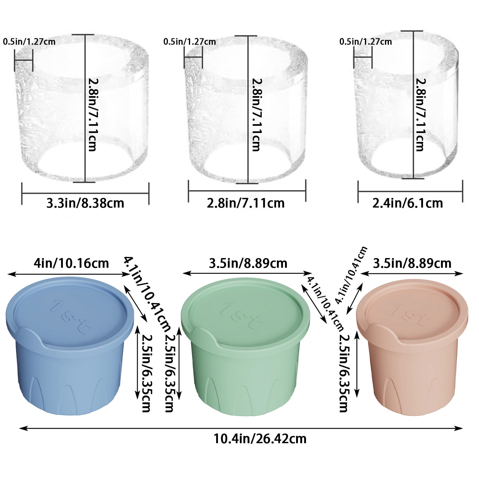Tumbler Ice Mold for Stanley Cup 30-40 oz - Silicone Cylinder Ice Mold with Lid, Easy Fill and Release Ice Maker for Ice Drink, Juice, Whiskey, Cocktail, Coffee, Summer Gifts, 1PCS 1st