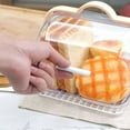 thumbnail image 6 of Clear Plastic Flip-Top Bread Cake Storage Box | 8.38x8.38x7.08 Inch Food Container with Secure Lid | Kitchen Pantry Organization for Baked Goods, 6 of 6
