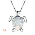 thumbnail image 2 of Guodhu White Gold Plated Opal Cute Turtle Pendant Statement Lovely Animals Necklace Jewellery Gifts, 2 of 2