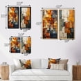 thumbnail image 4 of Designart "Earthy Euphony Hardedge Art wall decor II" Hard Edge Painting Wall Art Set Of 2 - Multi-Color Abstract Wall Decor Set Of 2, 4 of 6