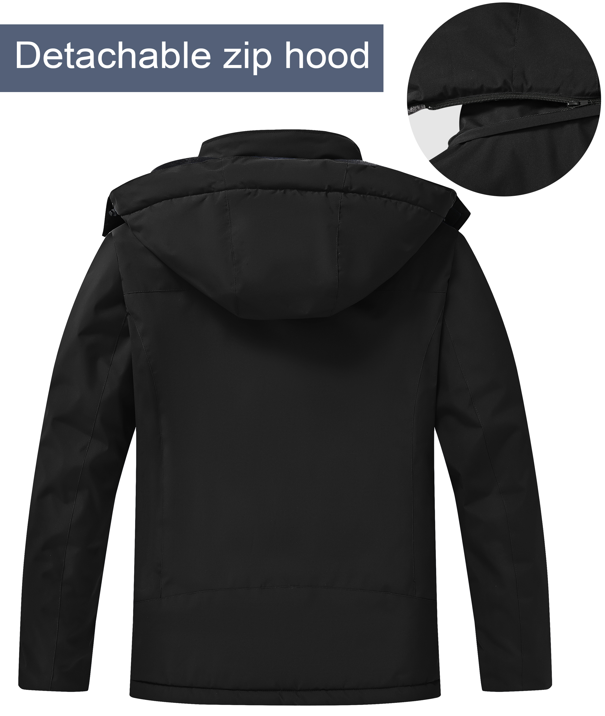 Lavenicole Men's Waterproof Ski Jacket Fleece Lined photo 4