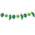 thumbnail image 5 of Hojas Bandera De Fieltro Puerta Pastel De Pared Postre Decoraciones De 3.28 Yardas Verde Soledad Guirnalda De Banner De Hojas Tropicales, 5 of 5