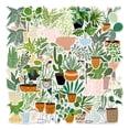 thumbnail image 2 of Pegatinas con forma de planta y planta en maceta, 50 unidades, para álbumes de recortes o diarios, 2 of 2