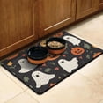thumbnail image 3 of Halloween Pumpkin Ghost Pet Food Mat Absobing Durable 17x30 Inch Pet Food Mat Spider Bat Cat Feeding Mat EcoFriendly Durable Pet Placemat, 3 of 7