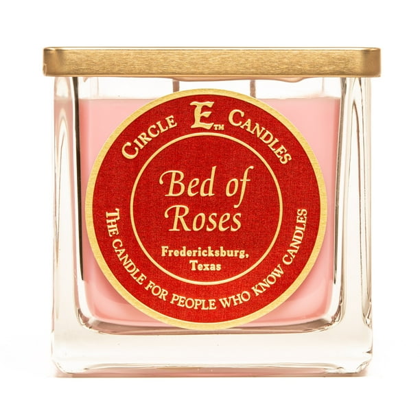 Circle E Candles, Bed of Roses Scent, Large Size Jar Candle, 43oz, 4
