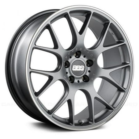 BBS 19 x 8.5 in. CH-R Satin Titanium Polished Rim Protector Wheel with 5 x 130, ET51 Offset & 71.6 mm CB