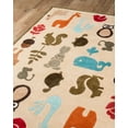 thumbnail image 2 of Momeni Rugs LMOJULMJ-2IVY500R Lil' Mo Whimsy Collection, Kids Themed Hand Carved & Tufted Area Rug, 5' Round, Multicolor, 2 of 2