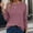Hot Pink, variant on EchfiProm Womens Black Tops Long Sleeve Pullover Trendy Loose Crew Neck Brushed Ribbed Shirts for Ladies