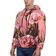 thumbnail image 3 of Daiia Delicate Pink Carnations A for Men's Fashion Hoodies & Sweatshirts with Kangaroo Pocket Hooded Sweatshirt Breathable & Moisture Wicking-Small, 3 of 7