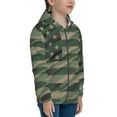 thumbnail image 5 of Kdxio Jungle Green Camo USA Flag Pattern Kids Boys Girls Zip Up Hoodie 3D Printed Hooded Sweatshirt Hoody Coat with Pocket 7-12 Y-Small, 5 of 6