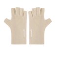thumbnail image 2 of Neoyler 2 pack Winter Gloves German Velvet Half Finger Touchscreen Soft Warm Outdoor Cold Protection Flattering Hand Shape Relaxedable Breathable for Everyday Outdoor Use Beige 7.9x4.1in, 2 of 6