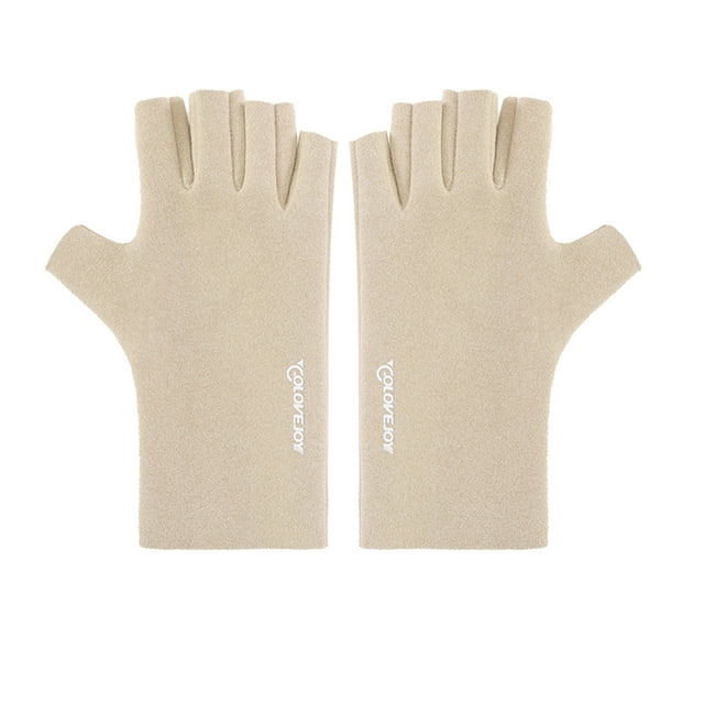 WRKEKC Gants en Velours Allemand pour Femmes Hiver Extérieur Protection Chaude Froide Demi-Doigt Écran Tactile Demi-Doigt Modifier la Forme de la Main Doux Amical
