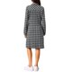 thumbnail image 3 of INSPIRE CHIC Vestidos de cuadros vintage para mujer, con cuello en V, de manga larga, casual, hasta la rodilla, vestido de camisa, L negro, 3 of 6