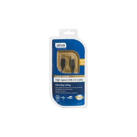UPC: 0735854333164 | Ativa™ Gold Series USB A/B Device Cable  16   Black