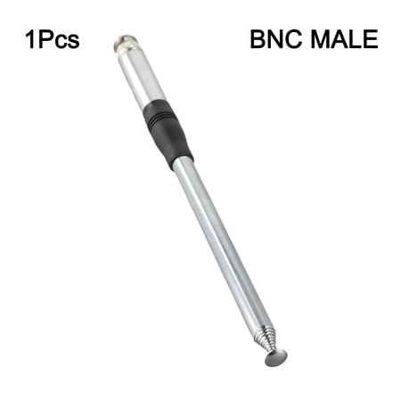 Novixy Novixy Telescopic CB Radio Antenna with BNC Male Connector, 27MHz 20W Whip Aerial for Cobra Midland Uniden President Maxon, 51.18 Inch Silver