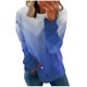 thumbnail image 2 of ICHUANYI Clearance Women Long Sleeves Casual Shirts Printing Round Neck Sweatshirt Pullover Loose Tunic Tops(Light Blue, XL) ICHUANYI WER2023081404149, 2 of 5