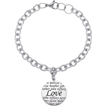 Personalized Everscribe Love Stainless Steel Name Bracelet