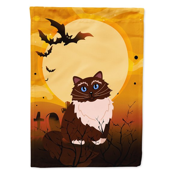 Carolines Treasures BB4446CHF Halloween Himalayan Cat Flag Canvas House Size Large multicolor