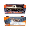 thumbnail image 3 of 1978 Ford Bronco Ranger XLT w/Spare Tire Cream & Brown w/Black Camper Shell "Timeless Legends" 1/24 Diecast Model Car Motormax, 3 of 3