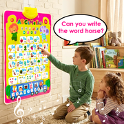 Zacro Electronic Alphabet Wall Chart for Toddler, ABCs & 123s Kids Learning Toys, Educational Alphabet Poster for Kid 2 3 4 Year