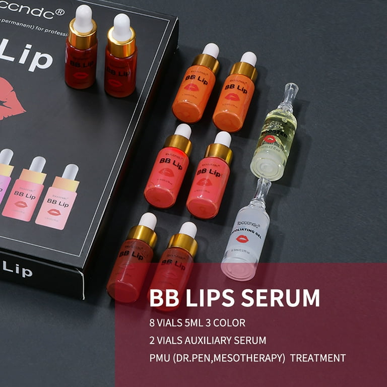 Color Pigment Lips Kit Semi Permanent Makeup Lip Gloss Set 