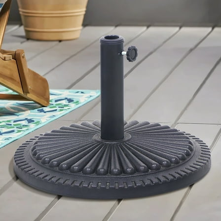 Abble 33 lbs. Heavy Duty Patio Umbrella Base Outdoor Market Umbrella Stand in Black