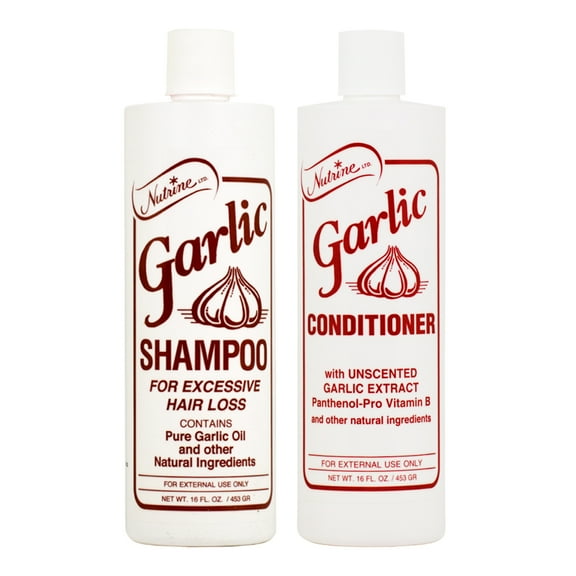 Nutrine Garlic Shampoo(Scented) Conditioner(Unscented) 16oz