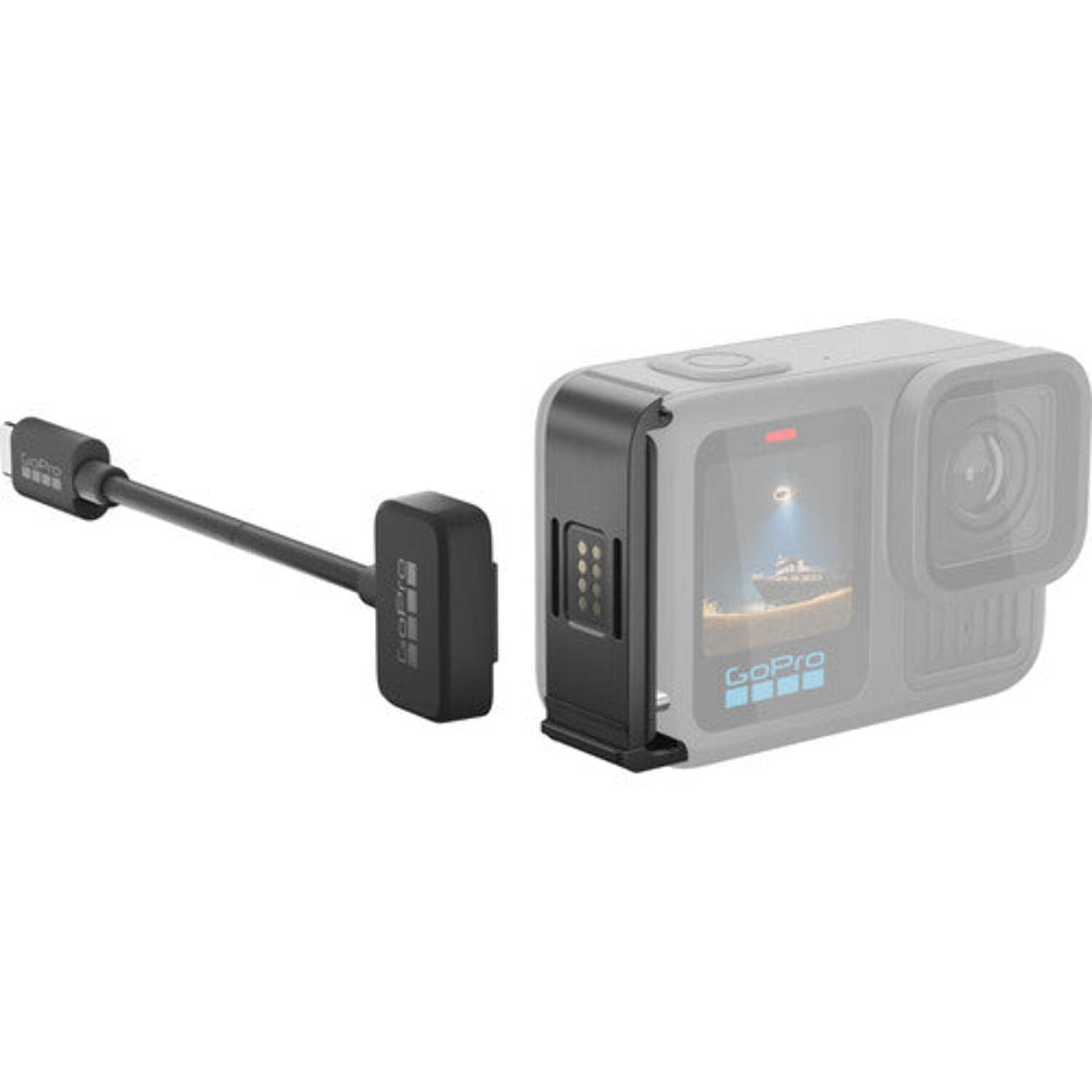 GoPro Magnetic Door & Power Cable Kit for HERO9, HERO10, HERO11 with 1.6ft and 3.9ft Cables, Black