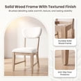 thumbnail image 5 of COLAMY PURA Solid Wood Dining Chair Set of 2 with Fabric Upholstered Seat and Backrest, Modern Farmhouse Kitchen Chair, Wooden Chair with Padded Cushion, Natural, 5 of 11