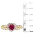 thumbnail image 2 of Everly Women's Created Ruby 10k Yellow Gold Ring, 2 of 2