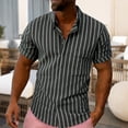thumbnail image 2 of IWRICH Men's Short Sleeve Casual Button down Shirts Summer Untucked Dress Shirts with Pocket Grey XXXL, 2 of 4
