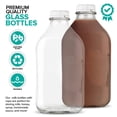 thumbnail image 3 of Botellas de Vidrio para Leche para tu Hogar, Medio Galón con Tapa 1.9L, Paquete de 4, 3 of 6