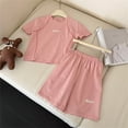thumbnail image 4 of ITSAME Girls Athletic Outfit Sets, Quick-Dry Crewneck Tops and Shorts 2-Piece Loose Outdoor Sport Sets Pink Size 9-10, 4 of 6