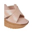 thumbnail image 3 of Sandalias de tacón corrido y plataforma con diseño de nudo y correa ajustable de unicolor para mujer, 3 of 4