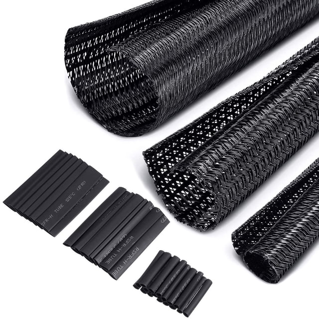 Youkk Insulated Braid Sleeving Wear-resistant Professional Wire Cable Protector Cables Sleeve Adjustable Self-closing Wraps