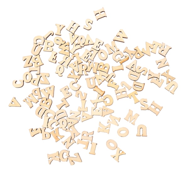 CATIEBYE Wood Letter Ornaments Unfinished Wood Alphabet Letters Beige 300Pcs For Diy Craft