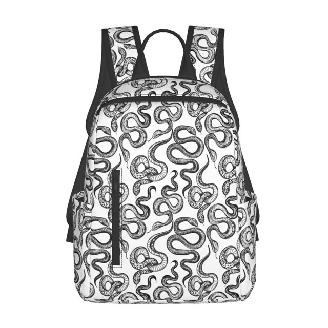Balery Hand Drawn Snake Mochila Ligera para Hombres y Mujeres – Resistente y Impermeable, Ideal para la Escuela, el Trabajo, los Viajes y el Uso Diario