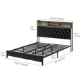 thumbnail image 4 of Dextrus Luxurious King Size Platform Bed Frame with Charging Station, No Need for Box Spring, 4 of 5