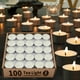 thumbnail image 1 of Velas de té Ashlux sin perfume con forma de palma, 100 unidades, color blanco, 1 of 9