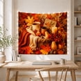 thumbnail image 5 of Lit Candle Showcases with Autumnal Still Life, Cozy Farmhouse for Farmhouse Decor Lovers, Aesthetic Wall Decor, Mother'S Day Gift, Tapestry Wall Hanging for Dorm and Living Room, 5 of 7