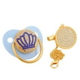 thumbnail image 1 of XZNGL Pacifier Clips Baby Girl Baby Pacifier Initial Clip Silicone Infant Nipple Bling Newborn Pacifier and Clips with Rhinestones Silicone Pacifier Clip, 1 of 4