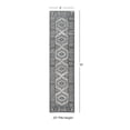 thumbnail image 3 of Contemporary Home Living 2' x 10'  Geometric Diamond Rectangular Area Throw Rug Runner - Gray and, 3 of 4