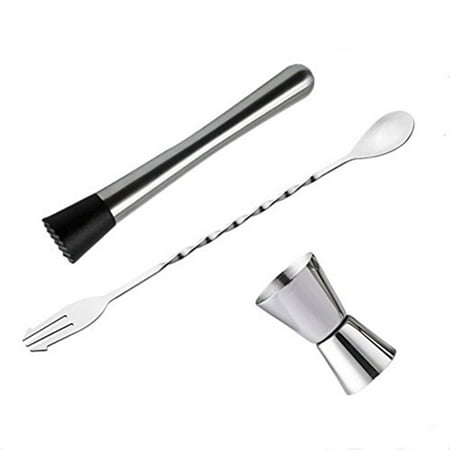 

Stainless Steel Muddler Mixing Spoon Jigger Set Bar Tool set for Bar Party Wine Drink Shaker