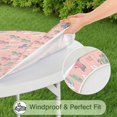 thumbnail image 5 of Pink Cartoon Unicorn Rainbow Cloud Bird Pattern Round Fitted Tablecloth with Elastic Edge,Dining Table Cover Waterproof,Outdoor Round Tablecloth for Camping,Dining,Indoor and Outdoor, 5 of 7