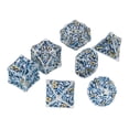 thumbnail image 2 of Juego de dados de metal, dados de juego de mesa portátiles hechos a mano poliédricos huecos para juegos de mesa, color azul, 2 of 9