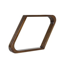 GSE Games & Sports Expert Espresso Solid Wood 9-Ball Diamond Ball Rack for 2-1/4" Pool Balls, Billiard Ball Rack for Pool Table