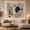 Black Circle, variant on Abstract Geometric Forms on Off-White Background, Calming Minimalist for Modern Art Lovers, Muted Palette Decorative Art, Housewarming Gift Tapestry Wall Hanging for Bedroom and Living Room
