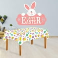 thumbnail image 2 of Easter Egg Table Cover Easter Day Bunny Tablecloth Disposable Tablecloth Spring Flowers Dining Decorative for Holiday Home Party Picnic，54*108 Inch, 2 of 5