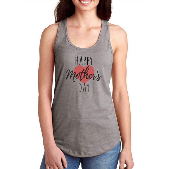 Mothers Day Big Opaque Heart Racerback Tank Women -Image by Shutterstock, Female XX-Large
